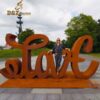 decorative art corten love garden stainless steel sculpture DZM-020 - Image 4
