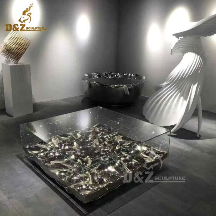 indoor Water wave shape modern coffee table
