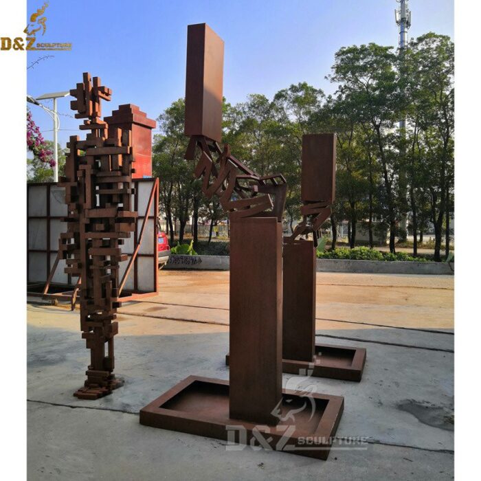 abstract sculpture corten sculpture for decor metal sculpture DZM 059