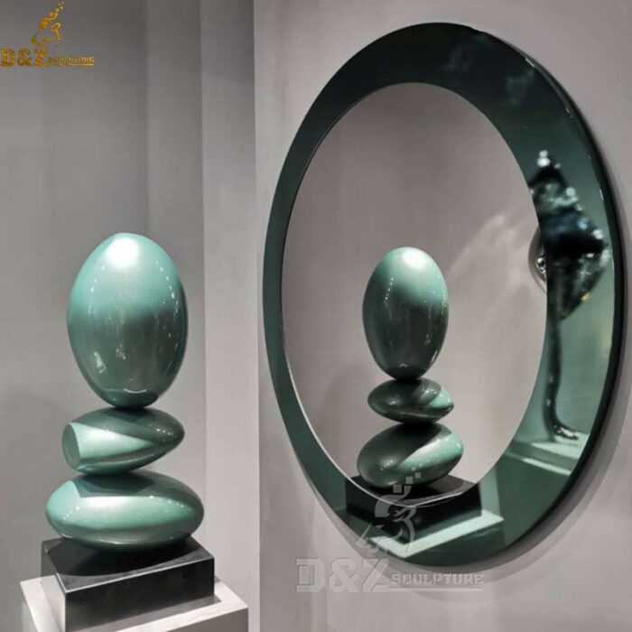 art colored rock sculpture home decor for garden DZM 118