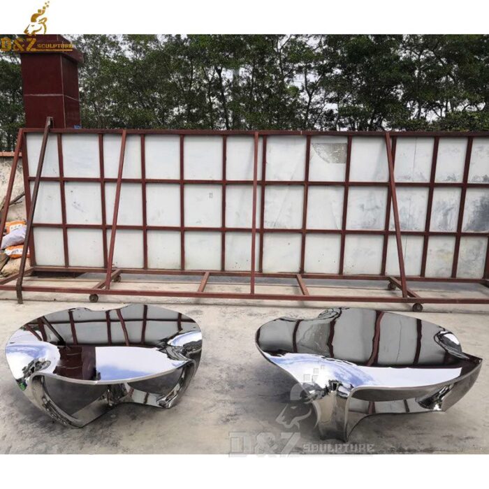 round table sculpture coffee table for sale stainledd steel mirror table sculpture DZM 101