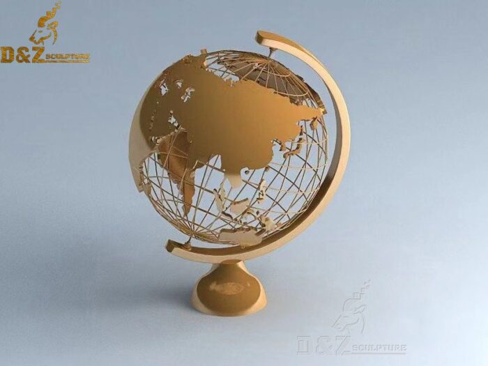 unisphere large metal globe sculpture stainless steel globes outdoor sculpture DZM 094