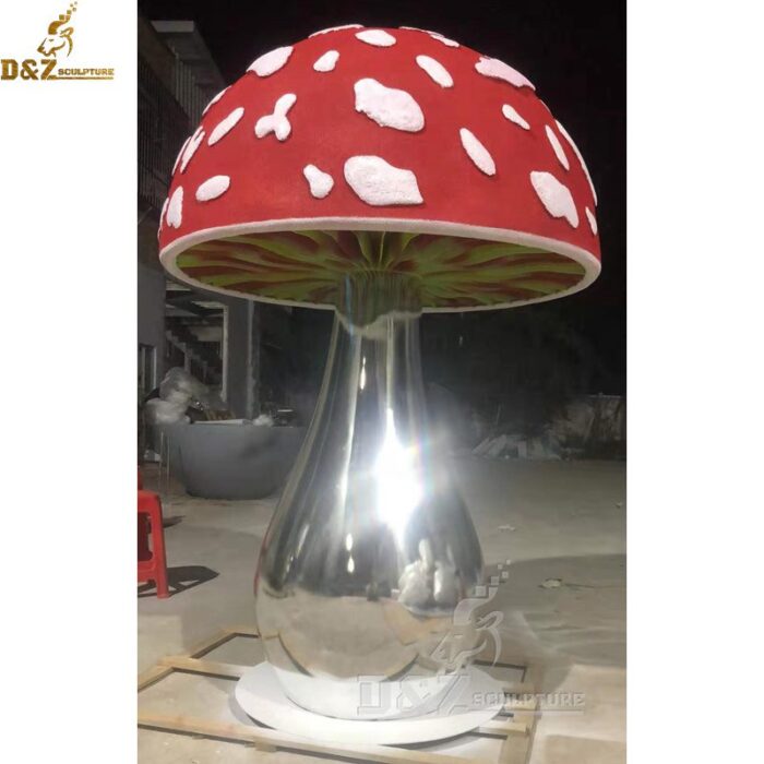 Large metal sculpture mushroom garden statue ornaments DZM 135