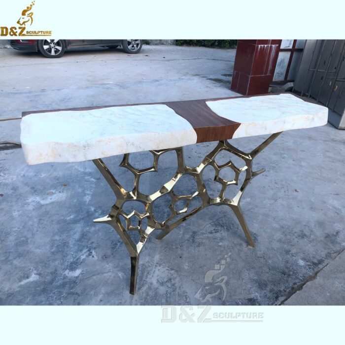 Metal gold leaves wall sculpture for indoor decor DZM 147