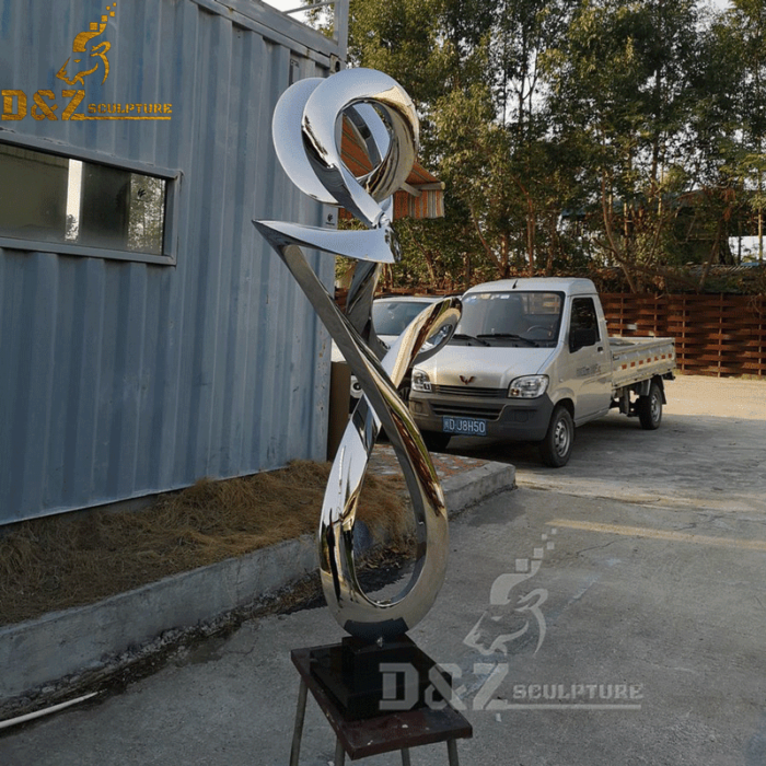 abstract stainless steel sculpture for garden decor metal abstract sculpture DZM 160