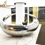 sphere mirror finishing modern stainless steel counter bar sculpture for hotel