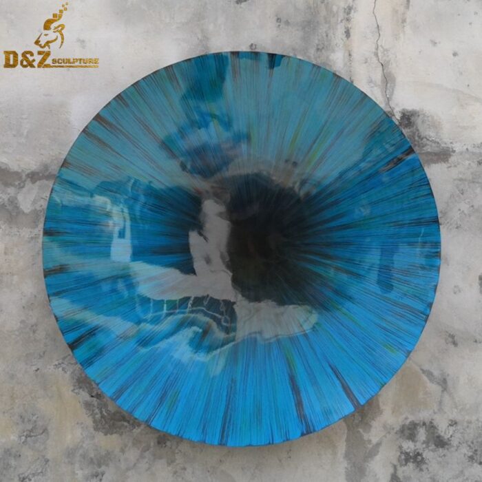 metal wall art decor bule disc sculpture for sale DZM 223