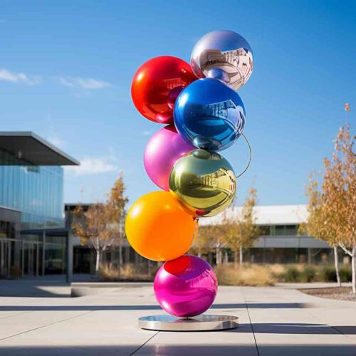 colorful balloon stainless steel sculpture DZM 398
