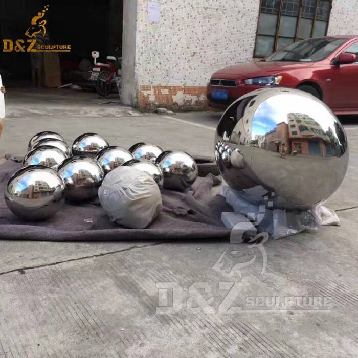 3D metal decor sculpture outdoor garden sculpture polished stainless steel sculpture DZM 405