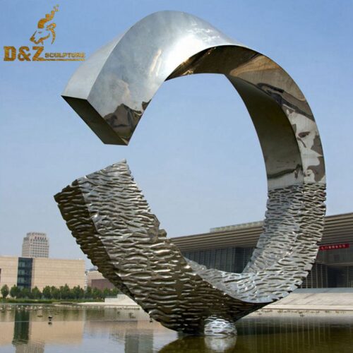 Hot sale Modern Outdoor Large Stainless Steel Art Sculpture for decor DZM 286