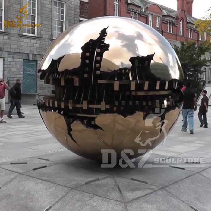 a sphere metal decorative sculpture large sculpture for sale DZM 389 - Image 2