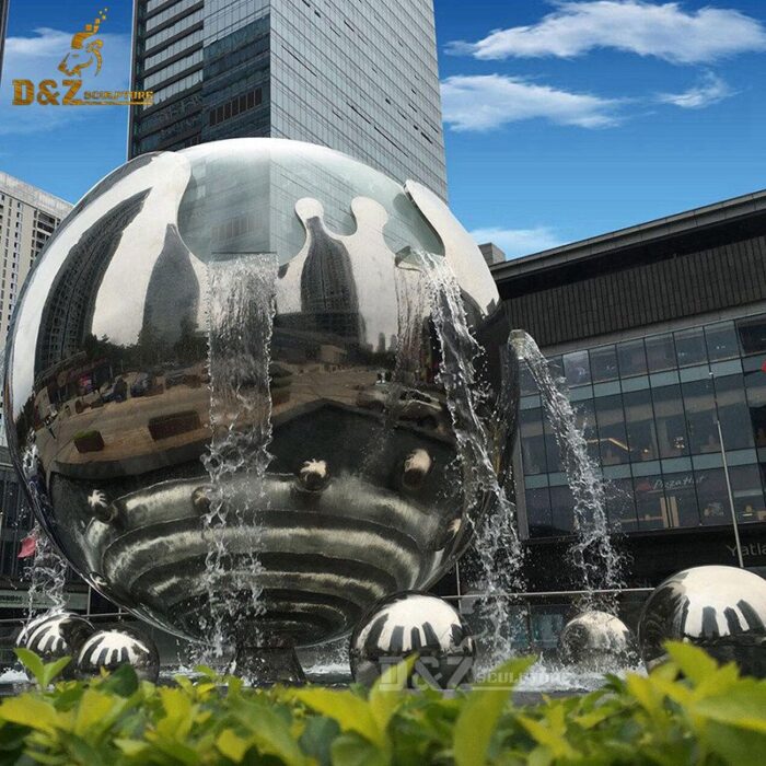 fountain show piece garden decor water fountains stainless steel fountain ball DZM 364