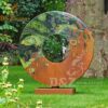 garden sculptures metal outdoor statue stainless steel sculpture DZM 270