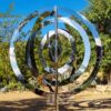 metal circle art sculpture mirror finishing stainless steel circle DZM 259