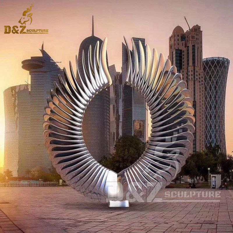 sculptures de jardin statue extérieure en métal sculpture en acier  inoxydable DZM 270 – ré&Sculpture d'art Z