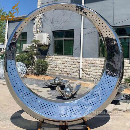 outdoor garden sculpture metal art sculpture circle sculptures for sale DZM 307 (2)