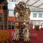 outdoor lion sculpture gold plated lion statue for custom