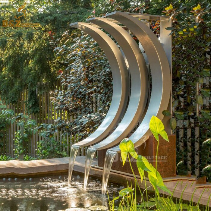 small metal fountain indoor for backyard stainless steel fountain for home DZM 341