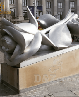 stainless steel flower design art sculpture for garden deoration DZM 421