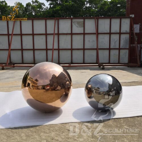 sculptur modern design sphere plated art for garden decor DZM 434