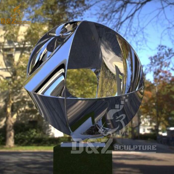 abstract steel sculpture metal sculpture art stainless steel mirror finish DZM 446