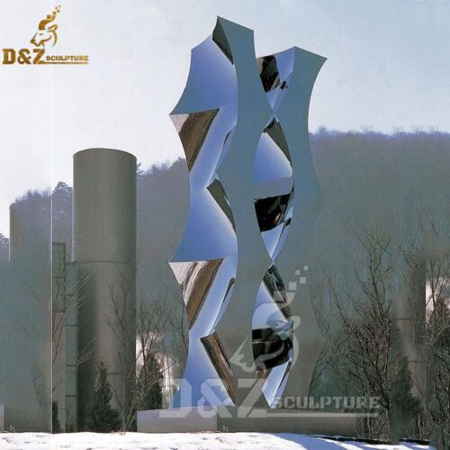 stainless steel mirror fihishing sculpture shiny in the sun for decor DZM 500