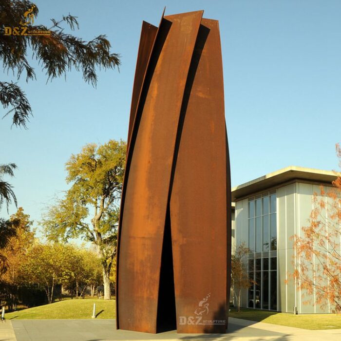 corten steel modern art sculpture for sale absrtact sculpture garden design DZM 593
