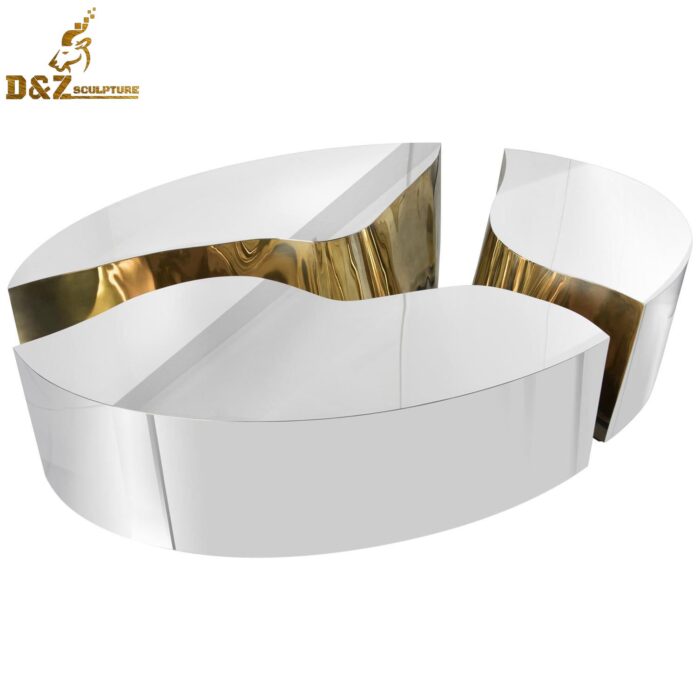 metal moving desk sculpture modern sculptural reception desk DZM 563