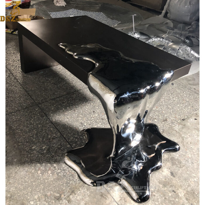 metal office cool art sculptural desk for modern office stainless steel desk sculptureDZM 561 (2)