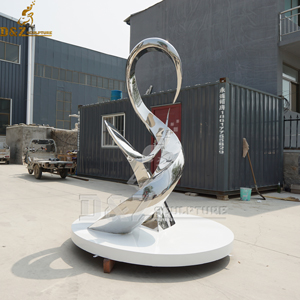 outdoor large sculpture urban decorative stainless steel abstract metal modern sculpture for sale (3)