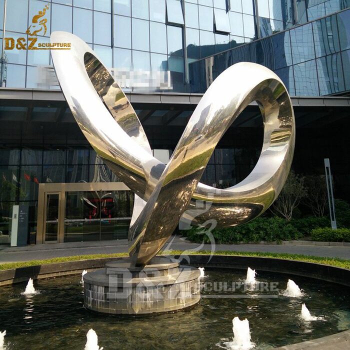sculpture for art design stainless steel mirror finish urban sculpture DZM 531