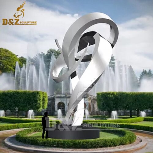 stainless steel sculpture modern art abstract city sculpture mirror shiny sculpture DZM 539
