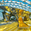 stainless steel sculpture modern art sculpture slide sculpture DZM 579 (2)