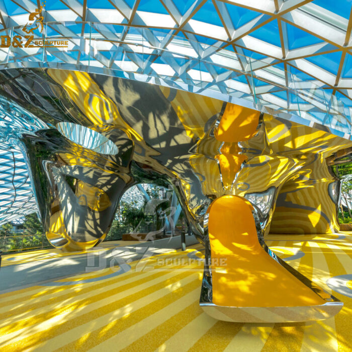 stainless steel sculpture modern art sculpture slide sculpture DZM 579 (2)