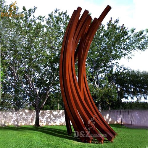 corten metal steel garden sculpture corten cladding sculpture for garden decor DZM 615
