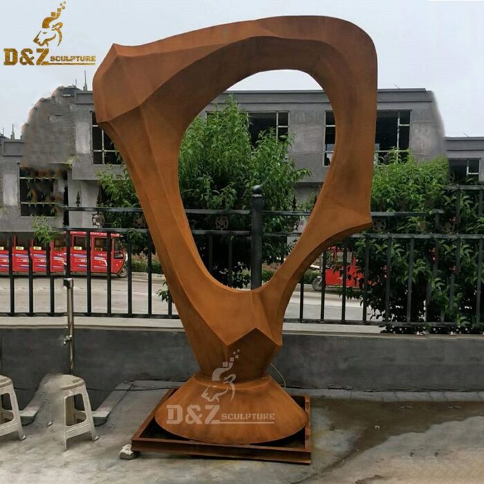 corten steel abstract sculpture modern art sculpture for garden decoration DZM 632