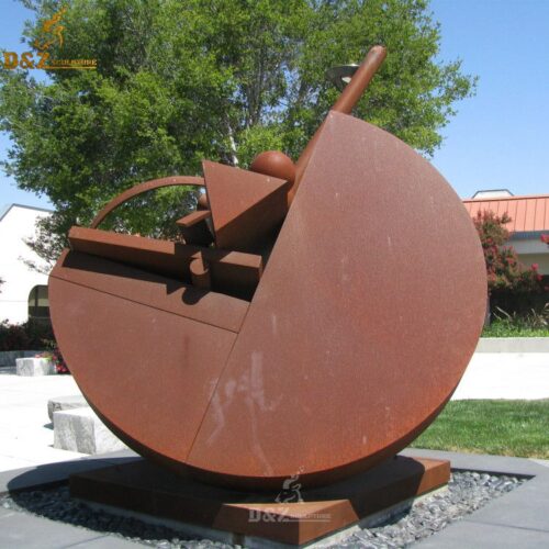 corten steel rusty sculpture art modern sculpture for sale DZM 625