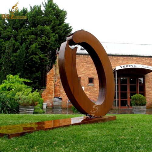 large corten steel sculpture rusty sculpture art modern design for sale DZM 624