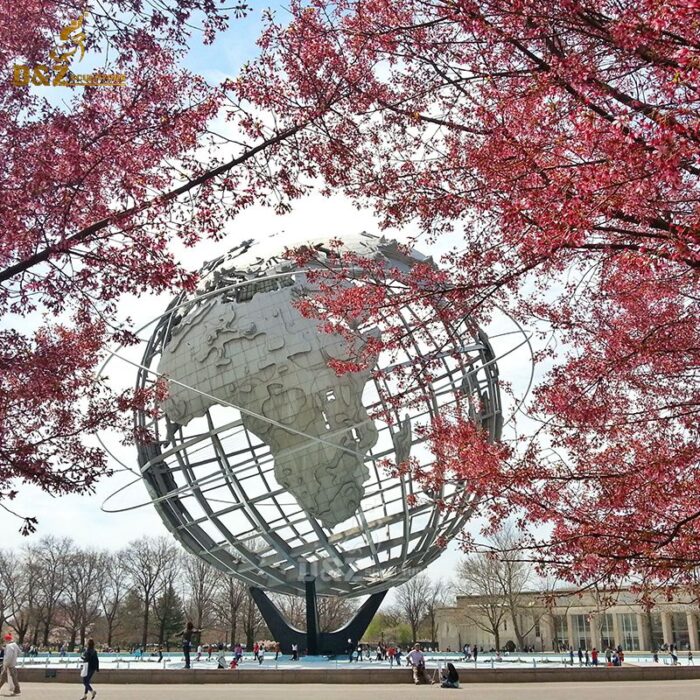 stainless steel metal art design art globe sculpture for sculpture DZM 654