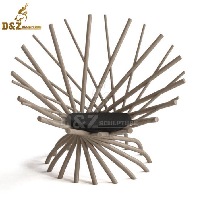art chair stainless steel sculpture for sale modern design sculpture DZM 724