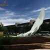 large withe feather sculpture stainless steel painting modern for park DZM 751 - Image 4