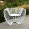 normal size art modern chair sculpture for sale stainless steel wire sculpture DZM 730
