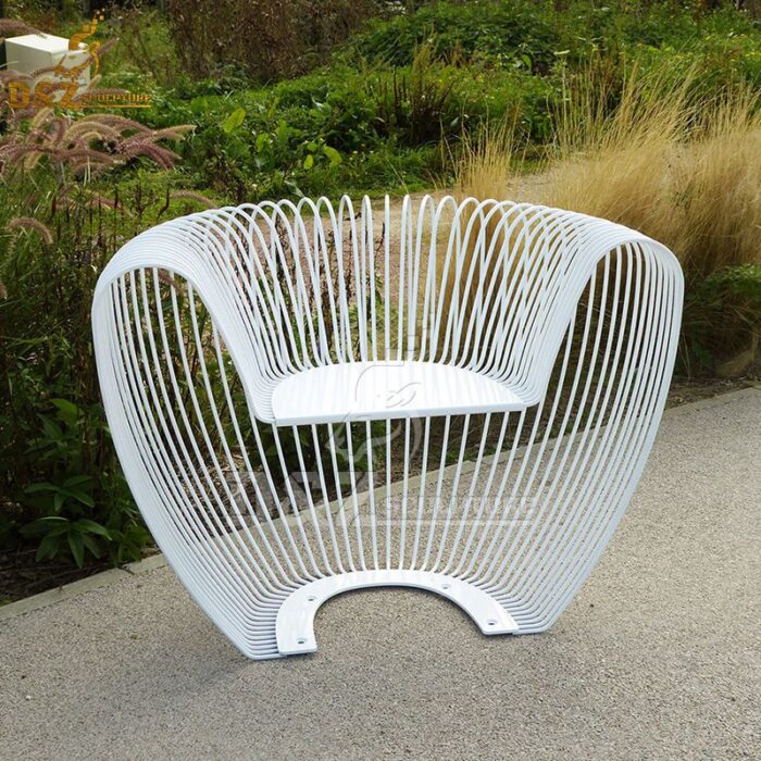 normal size art modern chair sculpture for sale stainless steel wire sculpture DZM 730 - Image 2