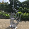 stainless steel art modern sculpture for sale mirror finish water drop DZM 708 (2)