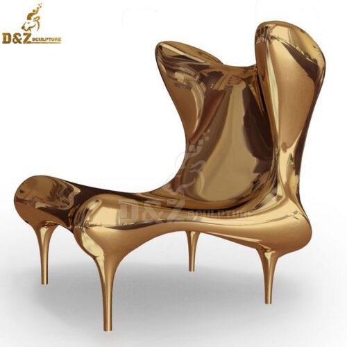 stainless steel chair modern home mirror finishing shiny for sale DZM 674 2