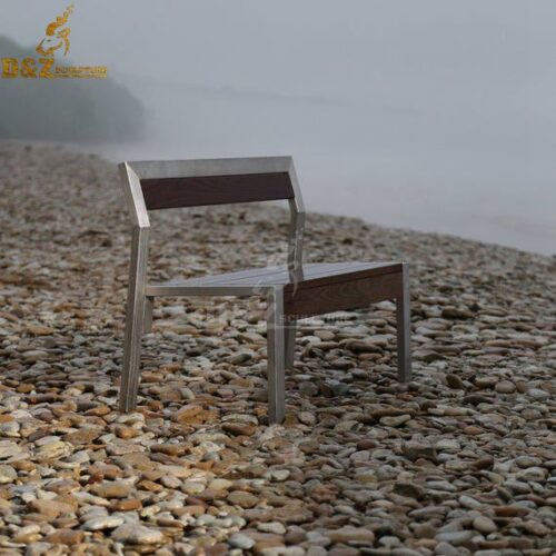 stainless steel sculpture art modern chair design for home decor DZM 731
