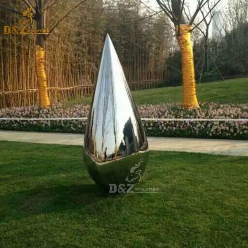 stainless steel sculpture art modern water drop for sale DZM 695