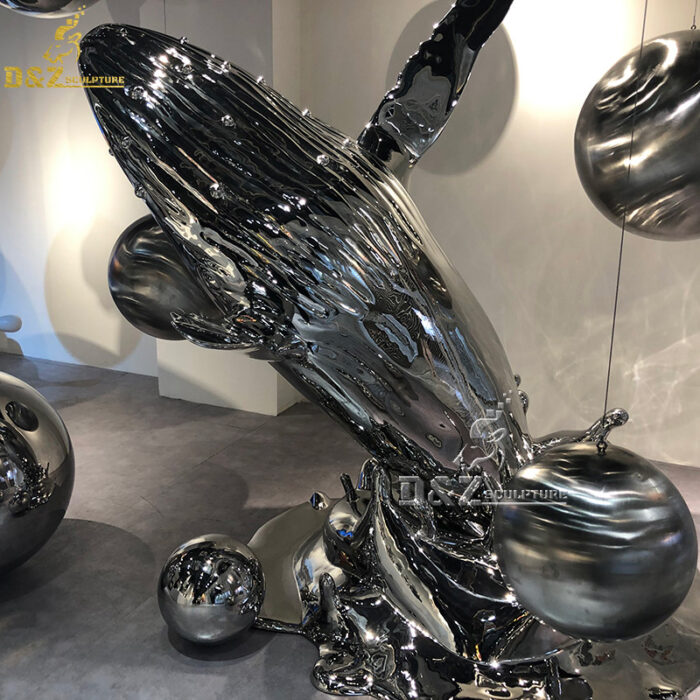 art fishes sculpture mirror finishing big fish sculpture outdoor decor DZM 828 (1)