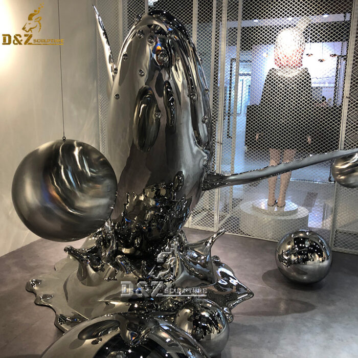 art fishes sculpture mirror finishing big fish sculpture outdoor decor DZM 828 (2)