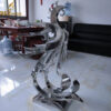 high polished phoneix sculpture abstract mirror finishing modern design DZM 801 (2)
